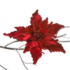 Kerstster/poinsettia Rood op clip